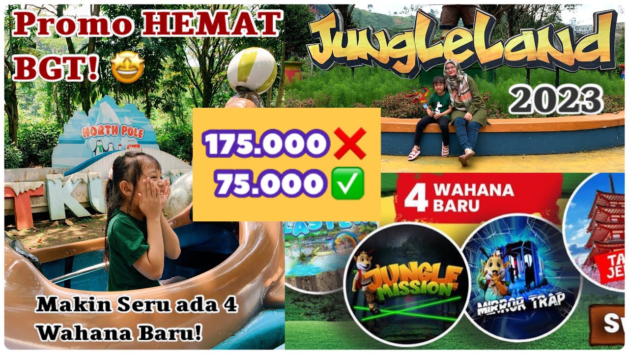 JUNGLELAND SENTUL BOGOR ‼️Info Tiket PROMO || Ada 4 Wahana Baru Makin SERU..!!