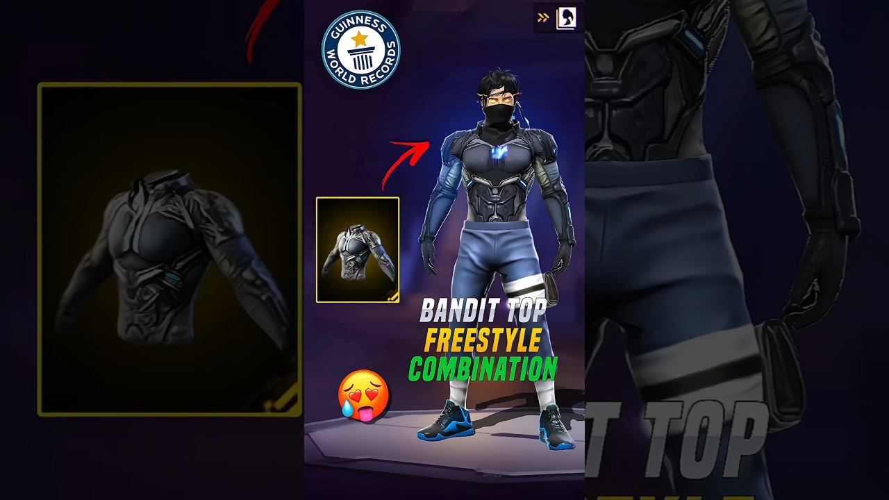 5 Bandit Bundle Top Freestyle Combination 😱| Free Fire Dress Combination 🔥💀