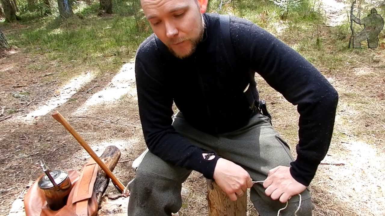 Knuter: Tømmerstikk / Timber hitch with natural cordage