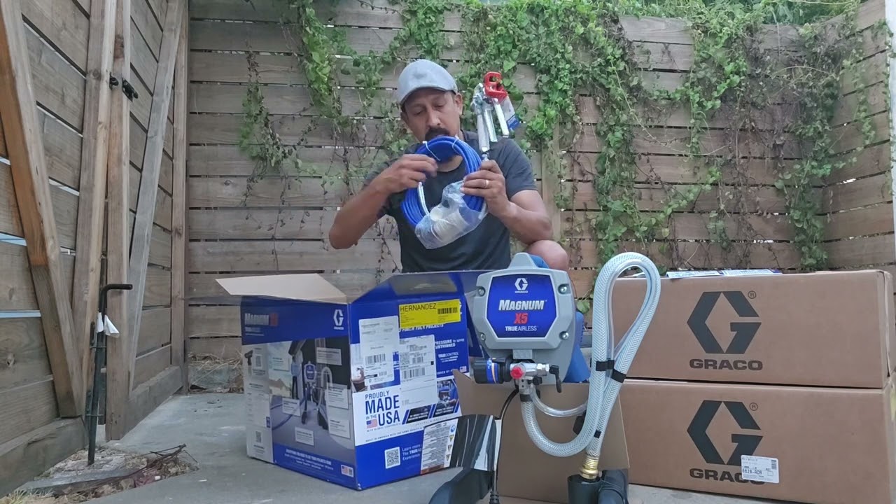 Graco Magnum X5 Airless paint sprayer unboxing