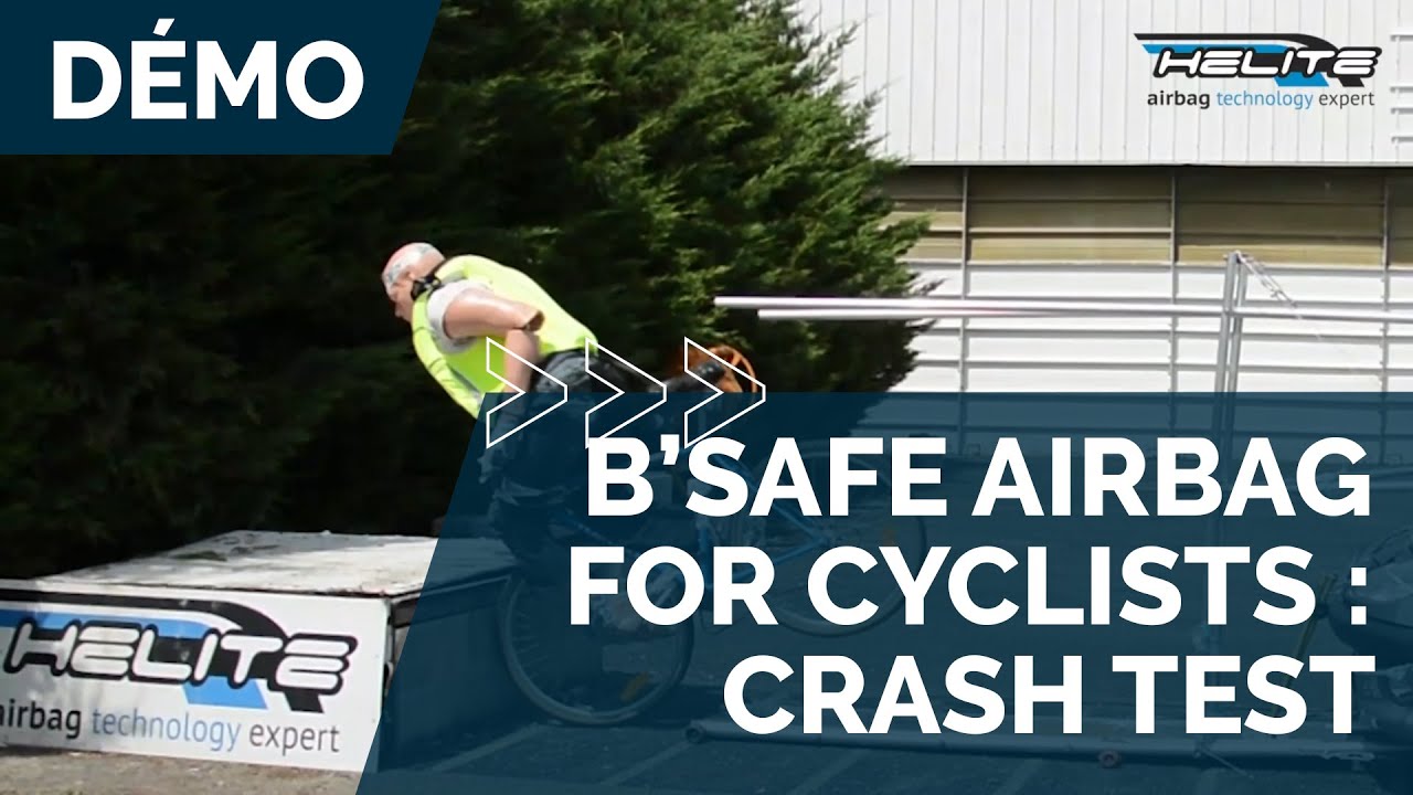 B'Safe airbag for cyclists : Crash test