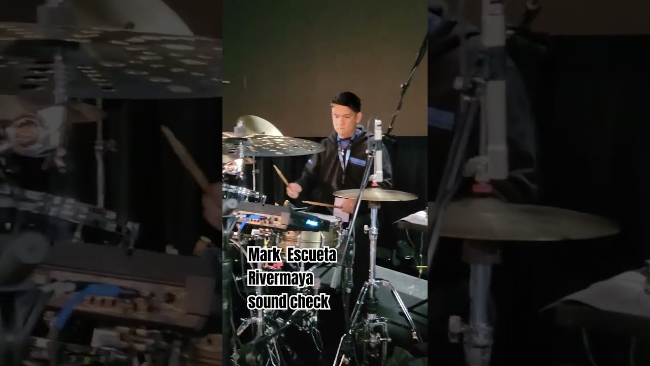 Mark Escueta sound check with Pearl drums before the concert at Madison Square Garden!