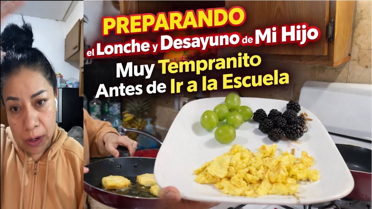 Preparing my son's lunch and breakfast very early before going to school