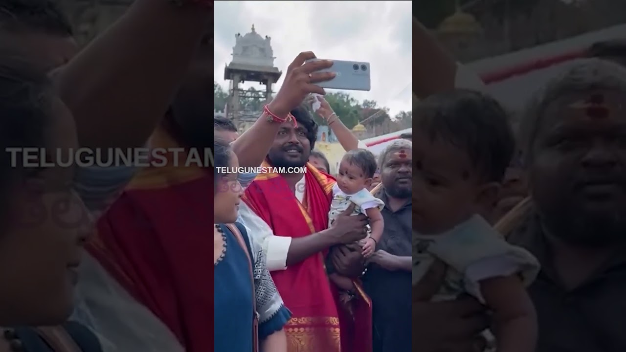 Actor Suhas Papped With His Son In Tirumala