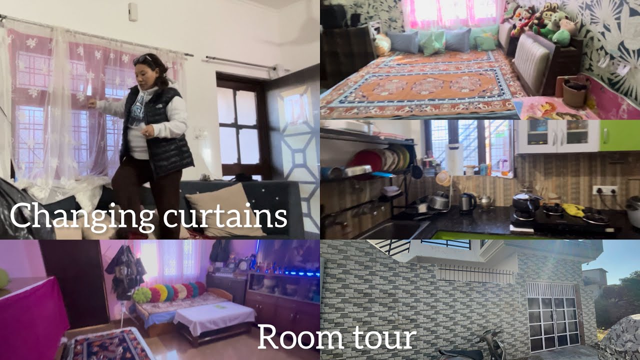 Room tour || changing curtains ||