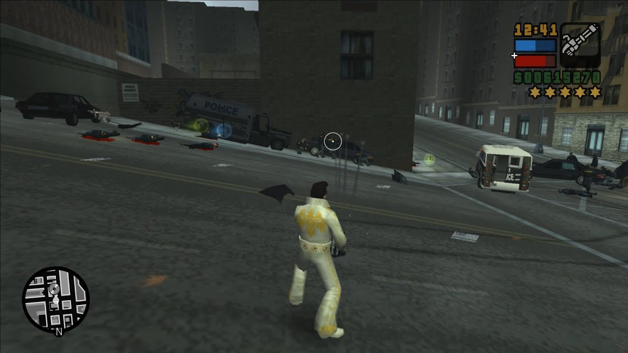 GTA Liberty City Stories Triads Shootout + 6 Star Cop Chase Escape