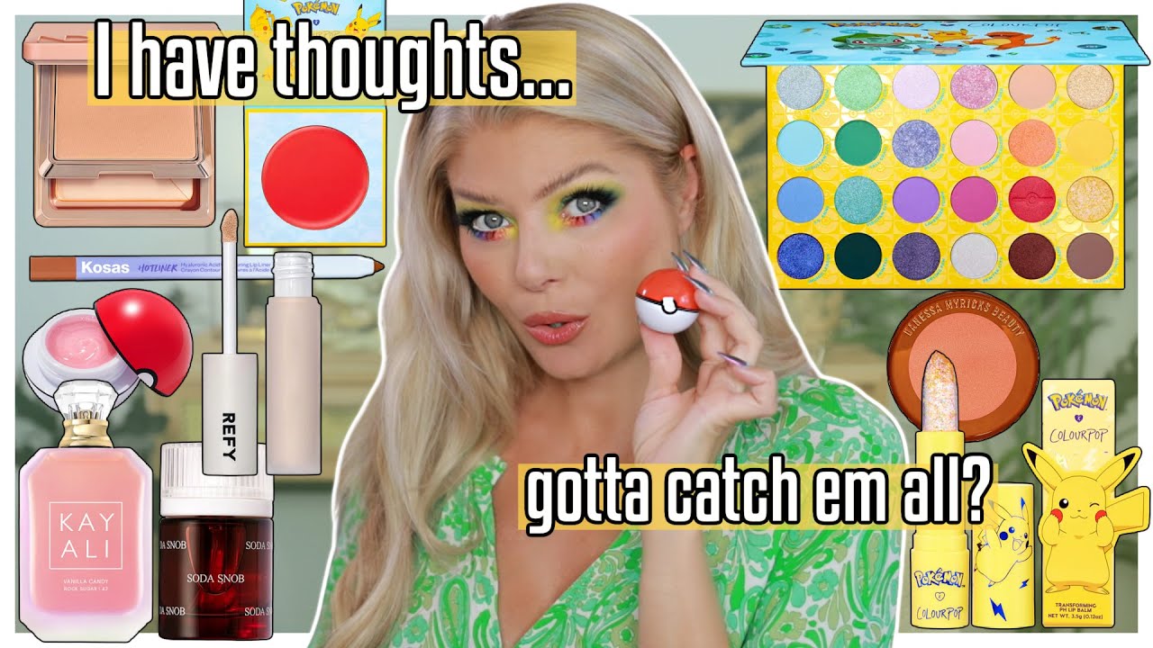 IS COLOURPOP X POKEMON GOOD OR JUST CUTE?! | Trying The New Hot Makeup