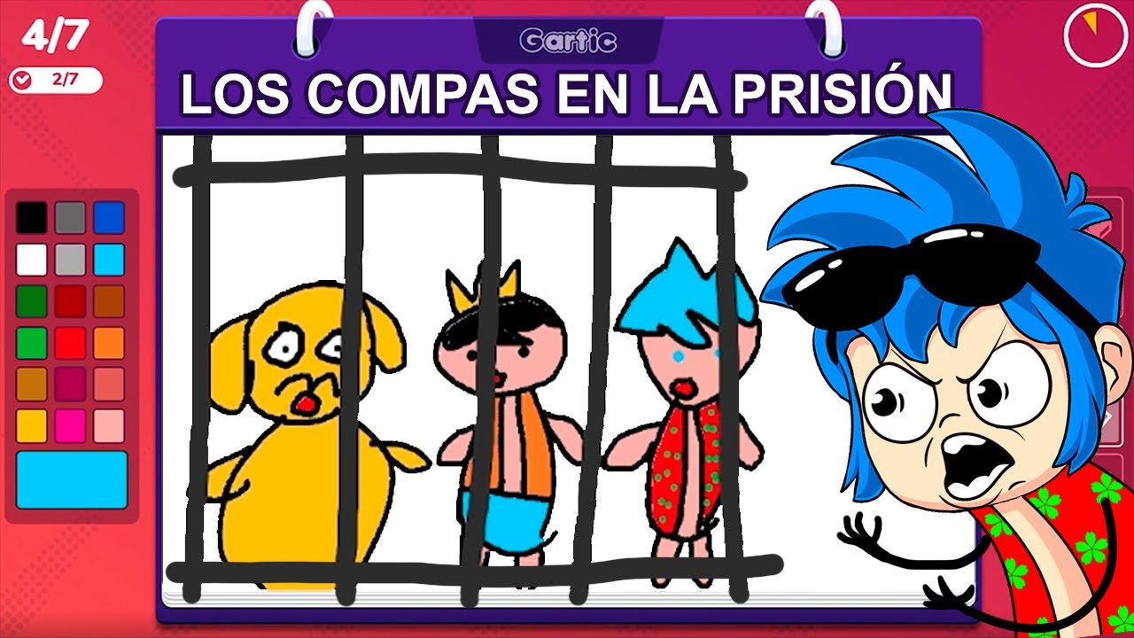Los COMPAS ESCAPAN de la PRISIÓN 😱🎨 ¡ADIVINA el LIBRO que DIBUJO en GARTIC PHONE!