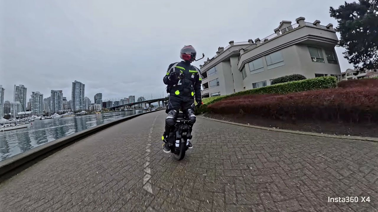 Insta360 X4 test: Vancouver Seawall & Waterfront on Electric Unicycle March 25, 2025 Sherman-S