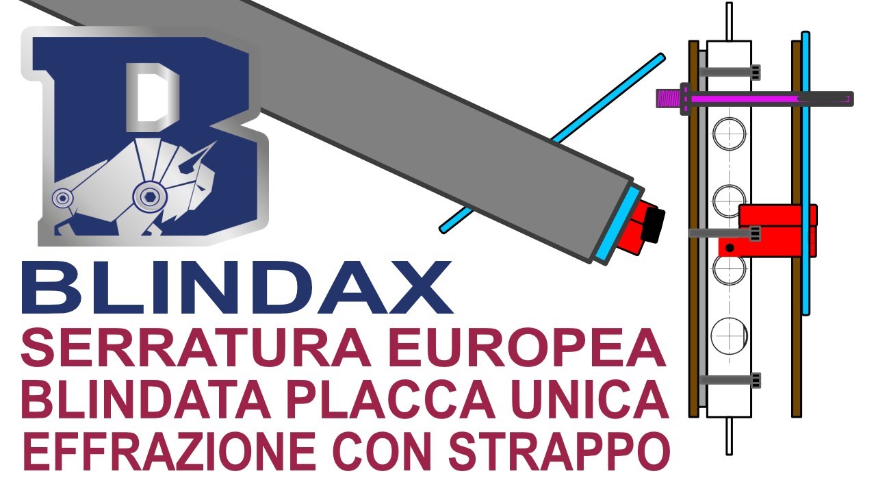 Serratura antistrappo, protezione cilindro europeo, deterrente per i ladri - Blindax serrature