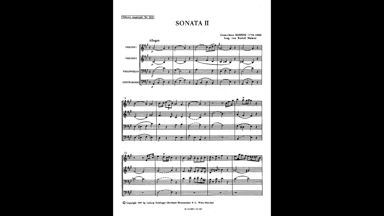 Gioachino Rossini – Sonata a quattro no 2 (1804)