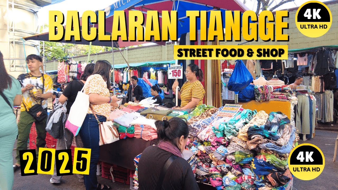 [4K] BACLARAN TIANGGE TOUR 2025 - STREET FOOD AND SHOP