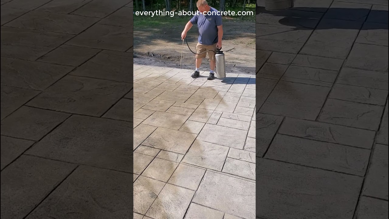 What To Use To Seal Stamped Concrete #Shorts