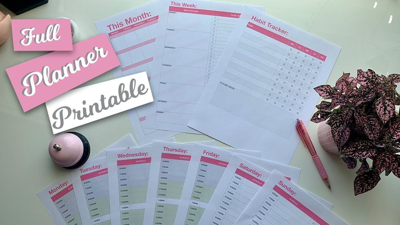 PLAN WITH ME | PRINTABLES FOR BINDER PLANNER