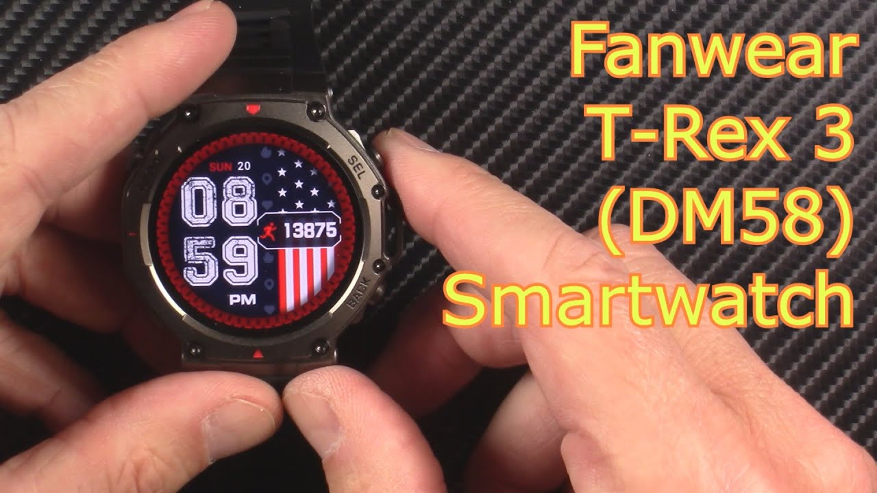 Fanwear Vwar T-Rex 3 Smartwatch Budget GPS smartwatch DM58 | AOD GPS SPO2 Rugged Military smartwatch