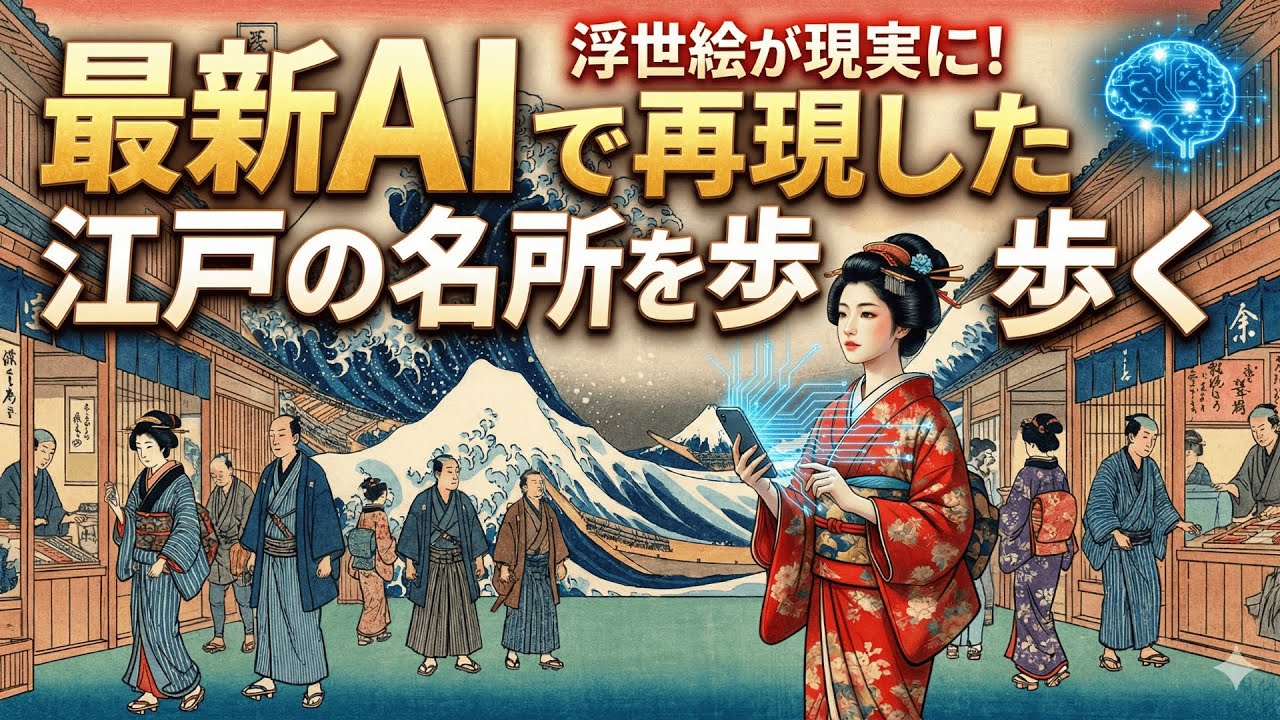 最新AIで再現した江戸の名所を歩く