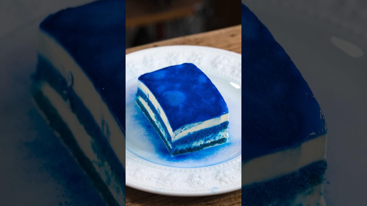 Tiramisu Summertime blue 青いティラミス #shorts #asmr #tiramisu #chocolate