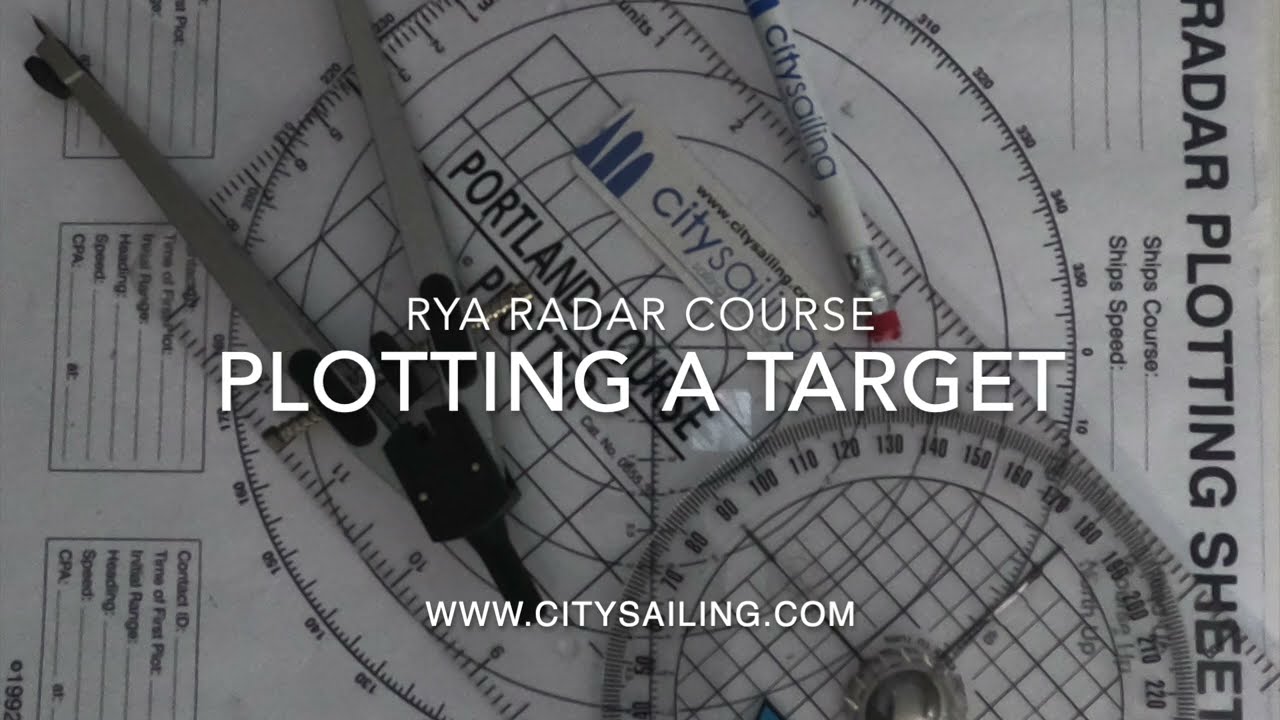 RYA Radar Course Plotting a Target on a plotting sheet