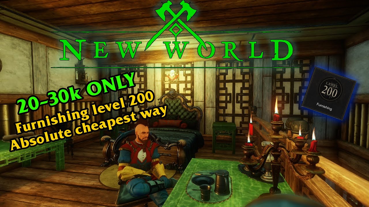 Absolute CHEAPEST way to level Furnishing from 0-200 | New World