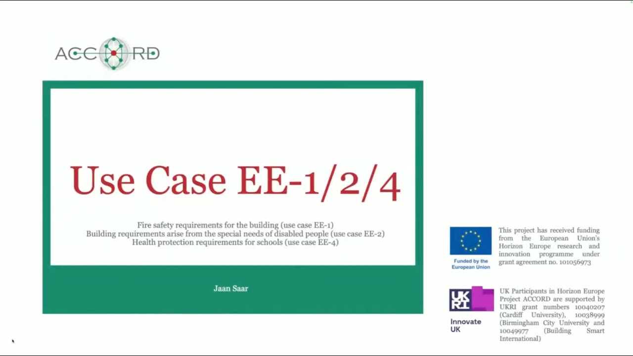 BIMbased building permit: Fire safety, accessibility & health requirement for school buildings in EE