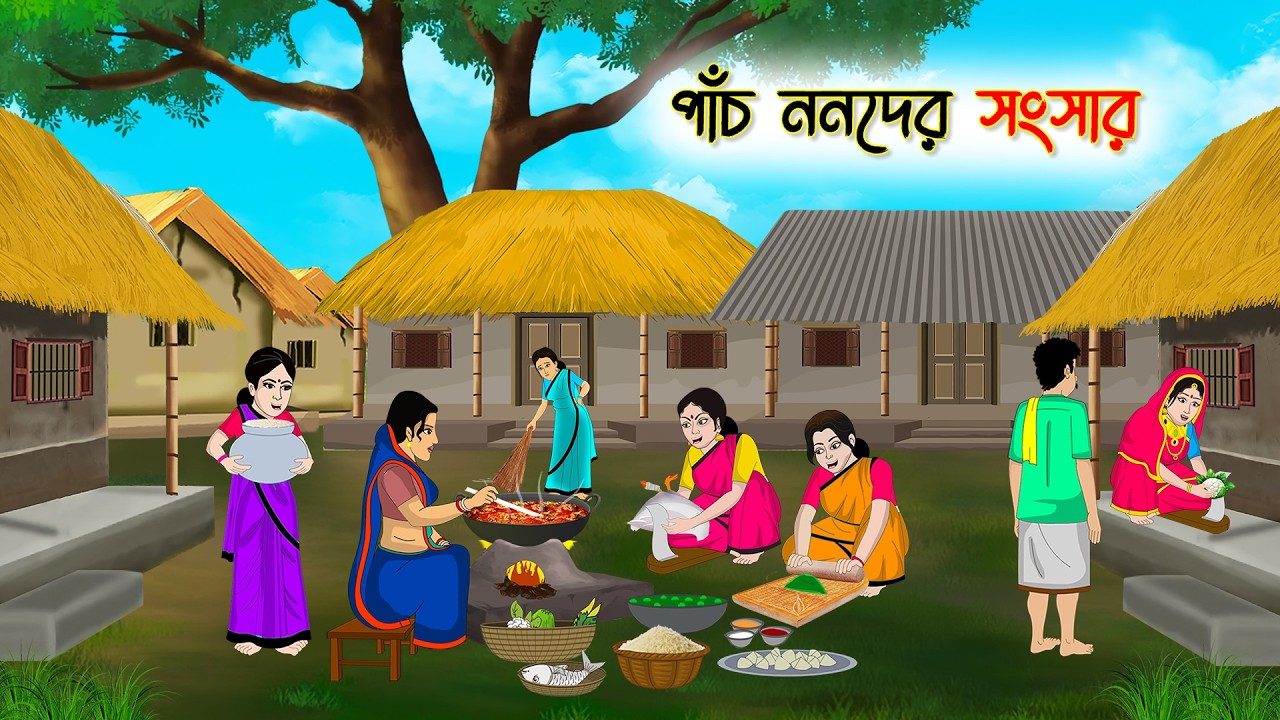 পাঁচ ননদের সংসার | Bangla Moral Story | Bangla Cartoon | Rupkothar Golpo