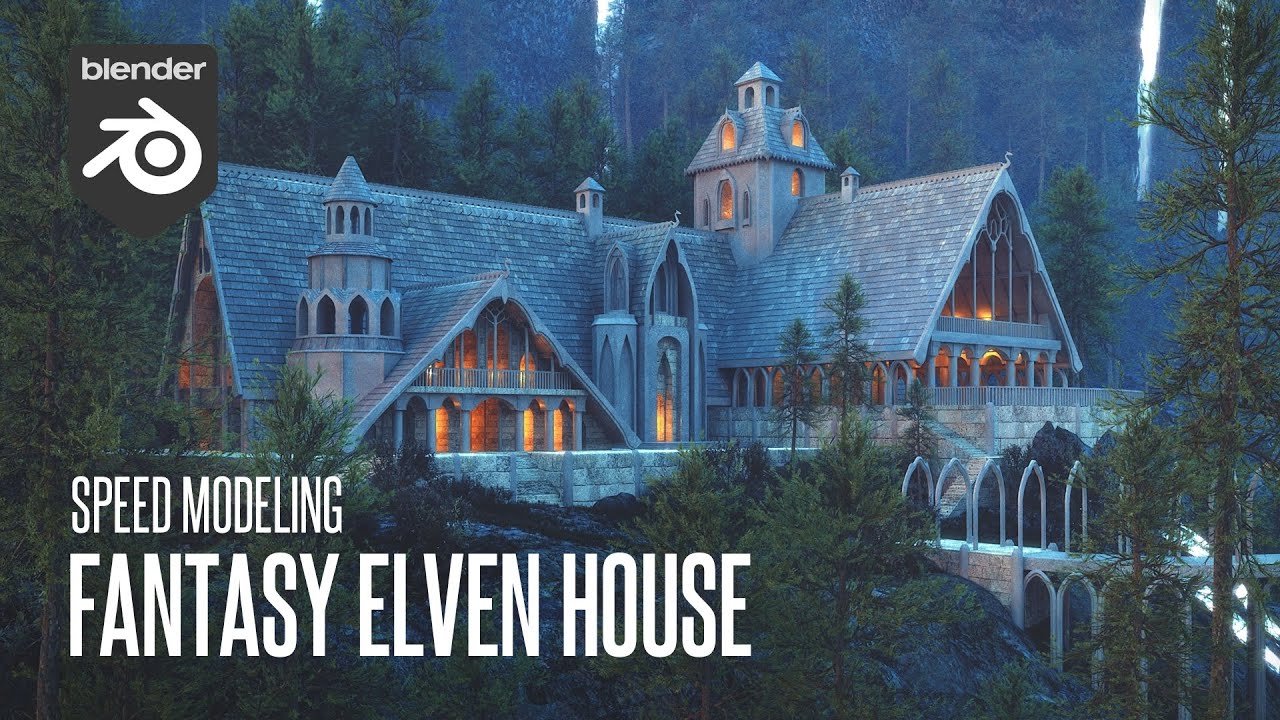 Fantasy Elven House - Speed Modeling In Blender