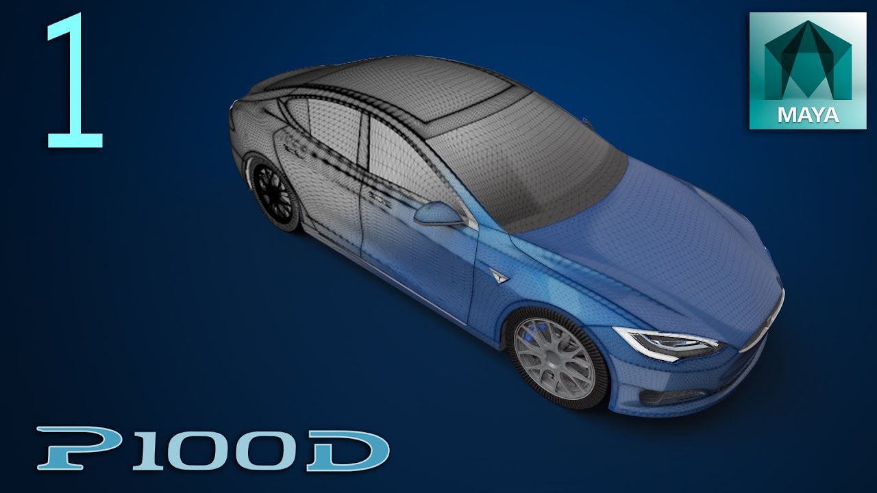 Tesla Model S P100D | Autodesk Maya 3D Modeling | Part 1/3 | Keyshot Rendering