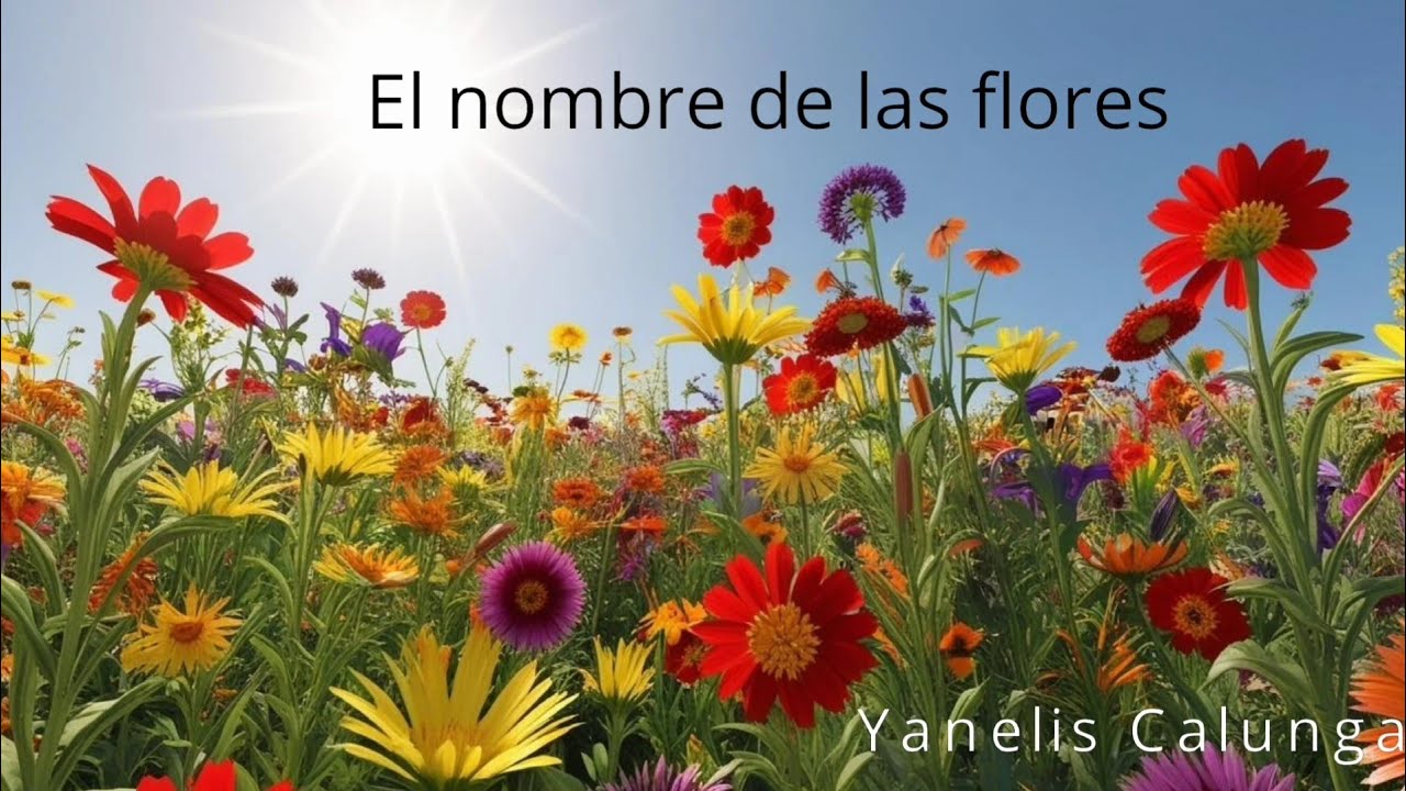 El nombre de las flores.