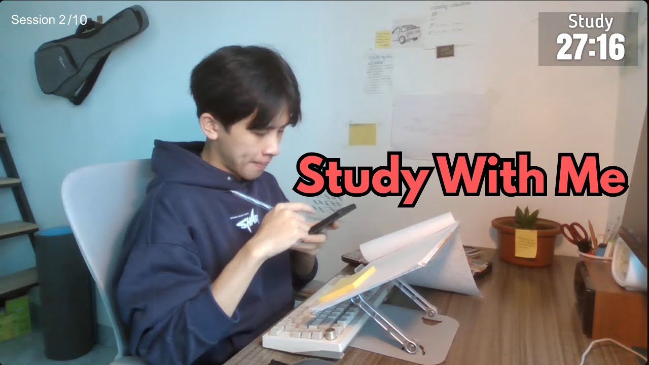 Live 8-Hour Study With Me | Library Sound 📚| Pomodoro 60/10