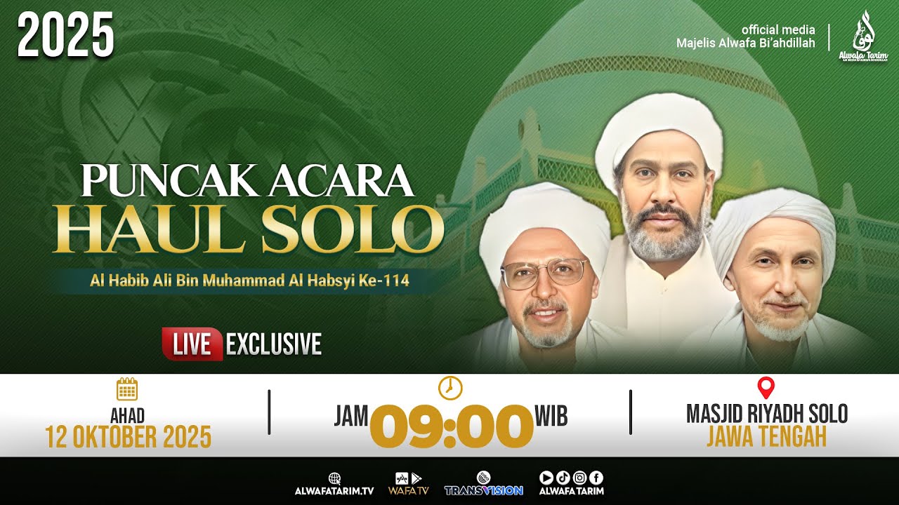 🔴LIVE | HAUL SOLO 2025, HAUL AKBAR AL HABIB ALI BIN MUHAMMAD AL HABSYI KE-114
