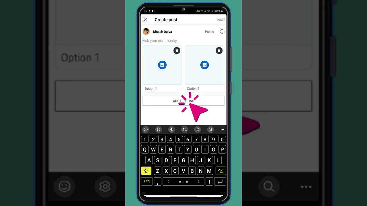 🔥YouTube पर ( IMAGE POLL ) डालने का तरीका 🤠| YouTube Me 4 Images Ka Poll Kaise Add Kare. #shorts