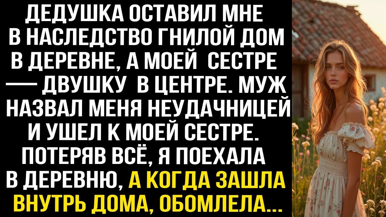 Дедушка оставил мне в наследство гнилой дом в деревне, а когда я зашла внутрь дома, обомлела...