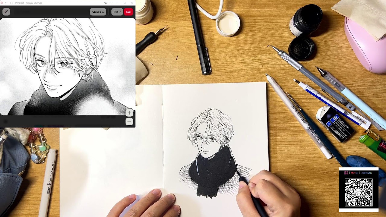 Draw with me |inking time 𓆝 ⋆｡𖦹°‧