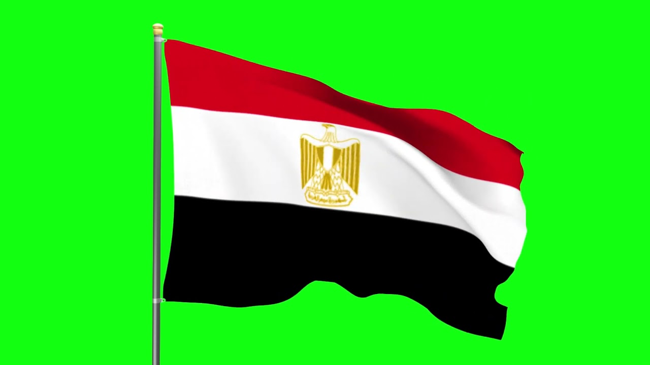 Egypt Flag 1 | Green screen 4K HD  Video | Animated YouTube | No Copyright | Royalty-Free