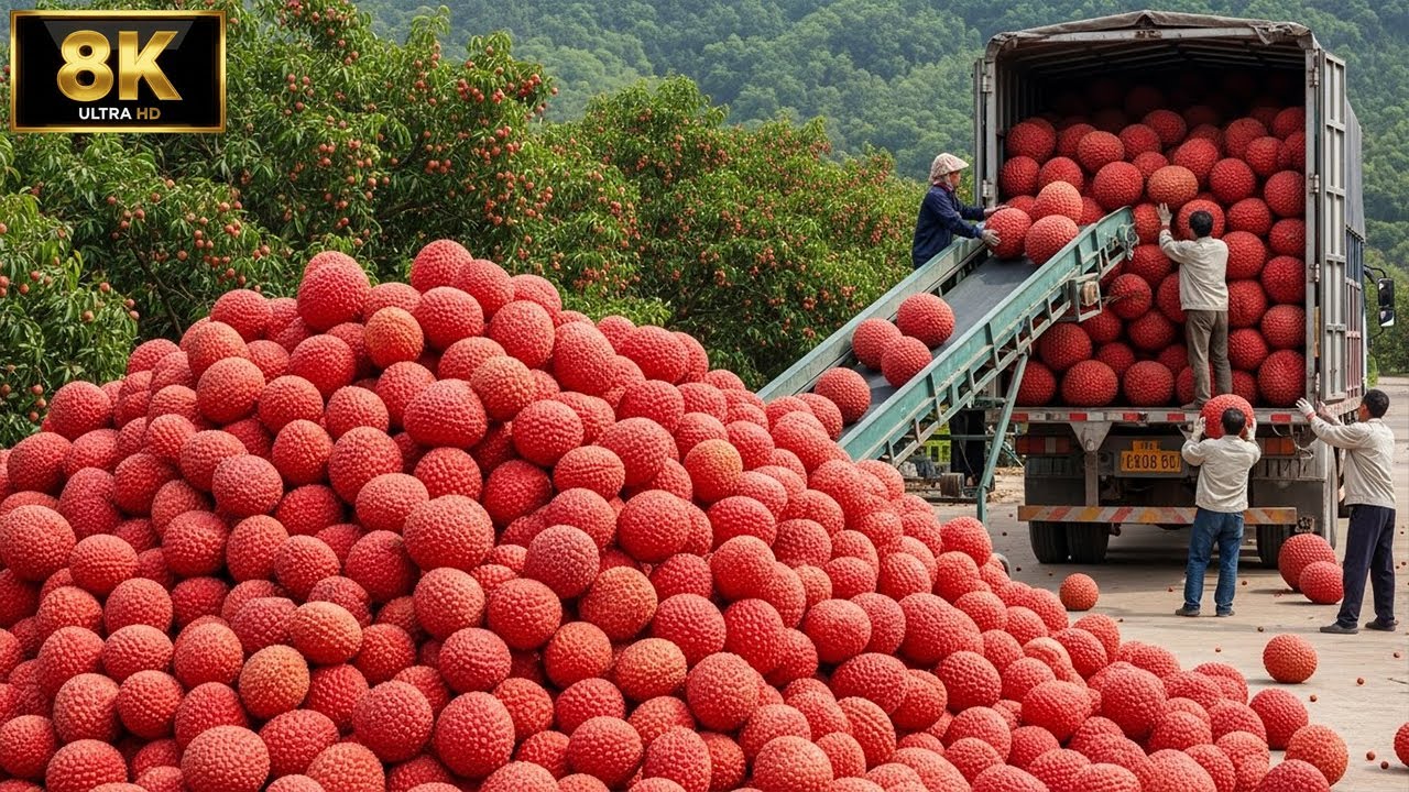 Inside a Modern Lychee Factory: From Fresh Fruit to Delicious Dried Lychees (Full Process)