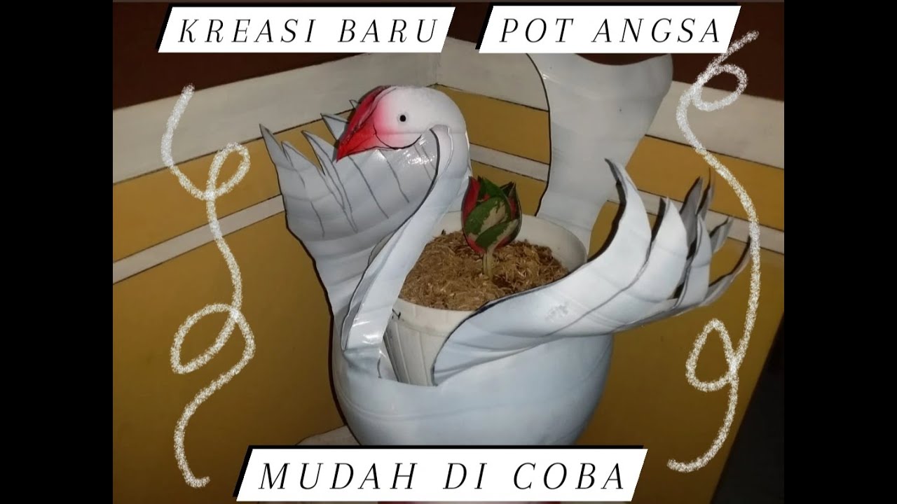 Kreasi Baru || Pot Angsa Dari Galon Lee Mineral || Mudah Di Coba!!