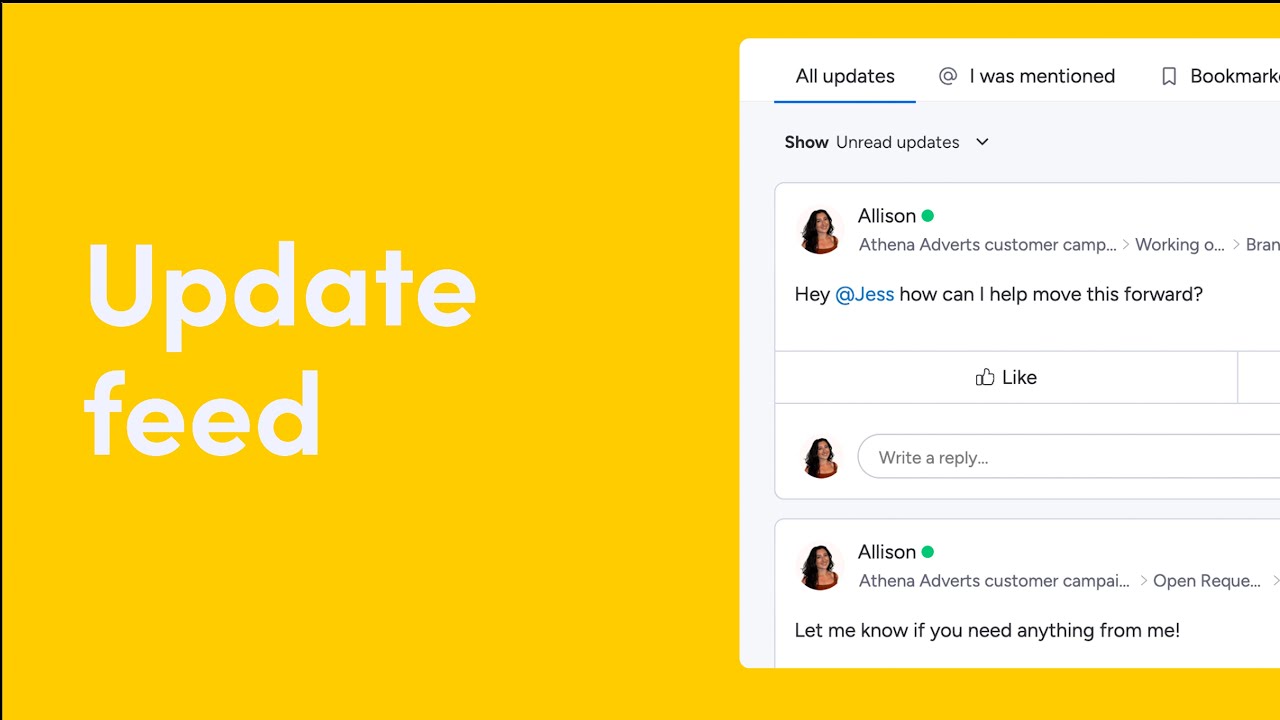 Update feed | monday.com quick tips