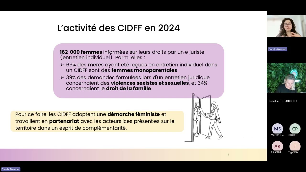 8 MARS 2026 : Webinaire de présentation du réseau des CIDFF  x THE SORORITY