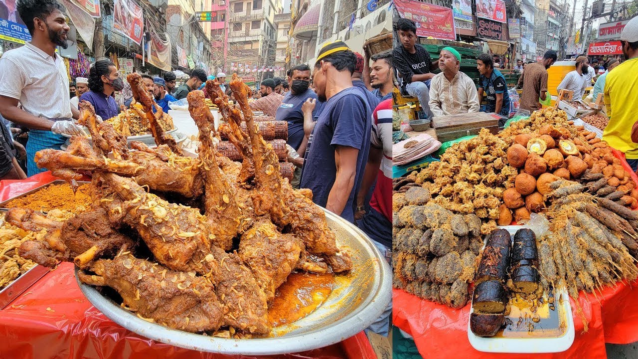 LALBAGH JANNAT RESTAURANT AND ARSALAN RESTAURANT IFTAR BAZAAR OLD DHAKA BANGLADESH.UNSSEN WALK TOUR 