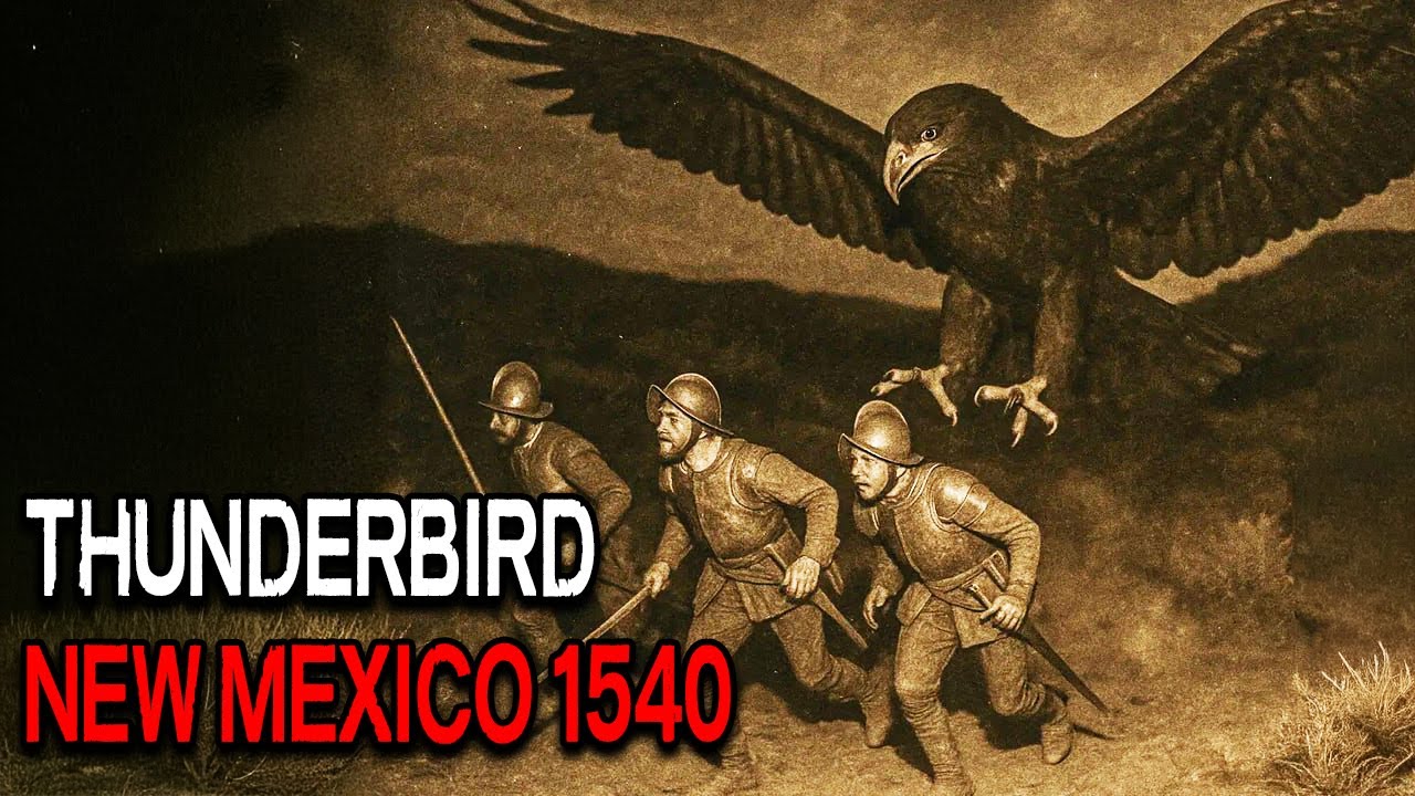 Spanische Conquistadoren Flohen 1540 in New Mexico vor dem Thunderbird