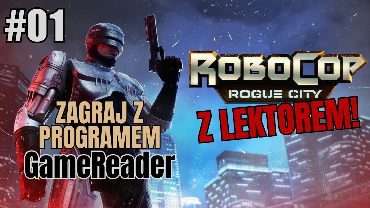 GRA jak FILM - RoboCop Rogue City z LEKTOREM (nowy głos) -  odc. 1 - Retro-futurystyczne Detroit