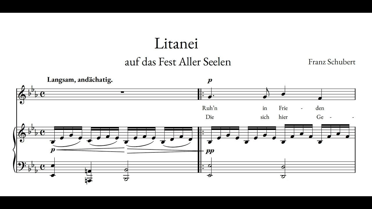 Litanei auf des Fest Allerseelen: Franz Schubert | Piano Accompaniment Track