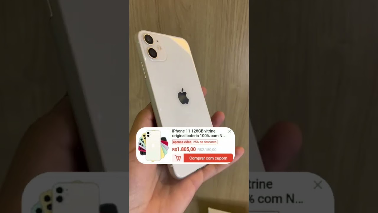 iPhone 11 128GB vitrine original bateria 100% com NF e garantia.
