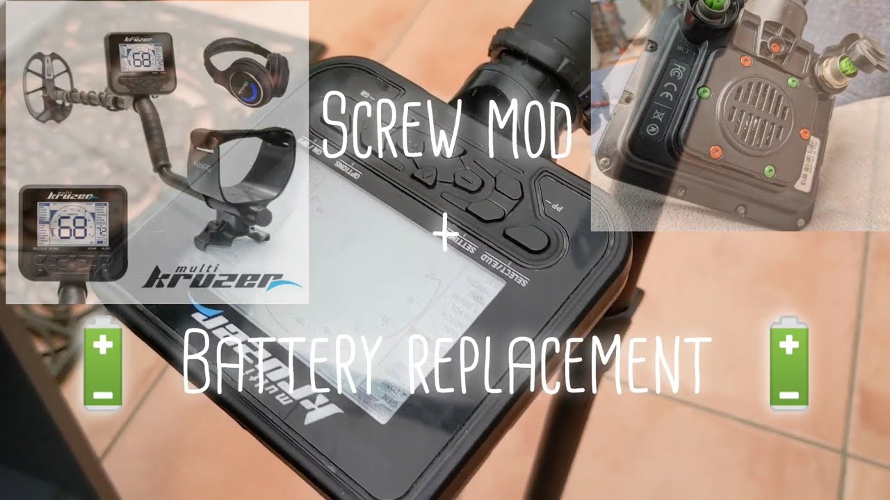 How to replace a Nokta Makro Multi Kruzer battery + Screw Mod
