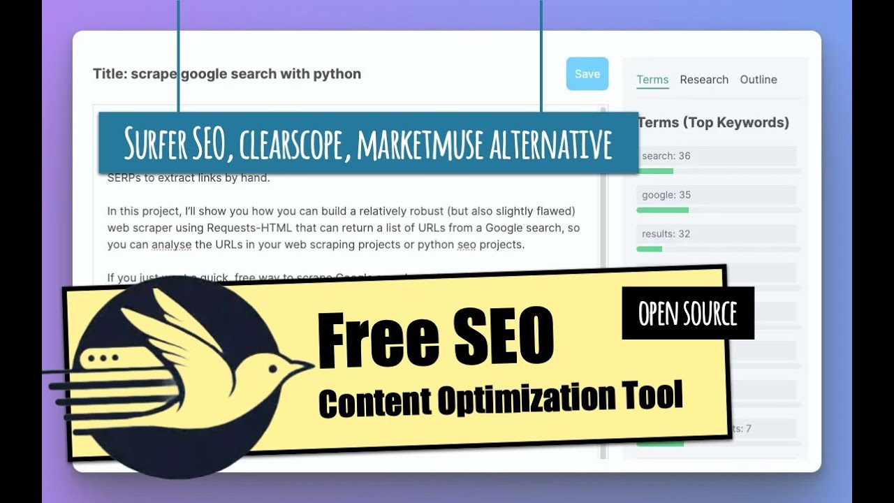 Free SEO Content Optimization Tool - ContentSwift (Surfer SEO alternative)
