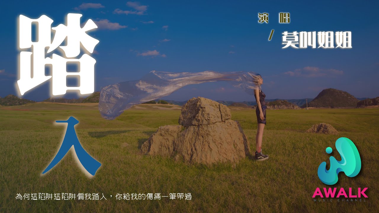 莫叫姐姐 - 踏入『为何这陷阱这陷阱偏我踏入，你给我的伤痛一笔带过。』【动态歌词 | Pinyin Lyrics】【一月新歌】【AWALK MUSIC】