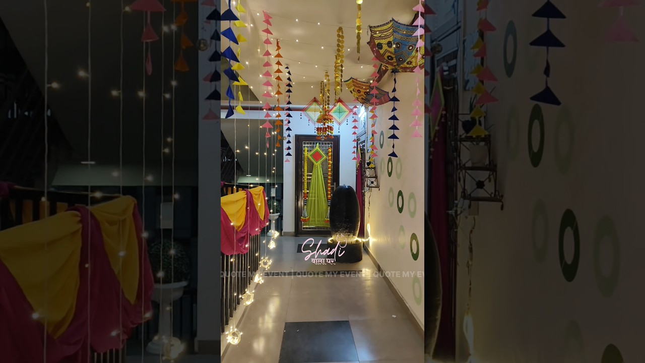 Shaadi Wala Ghar Decoration #shaadi #shaadiwalaghar #wedding #event #planning #lights #flowers #dj