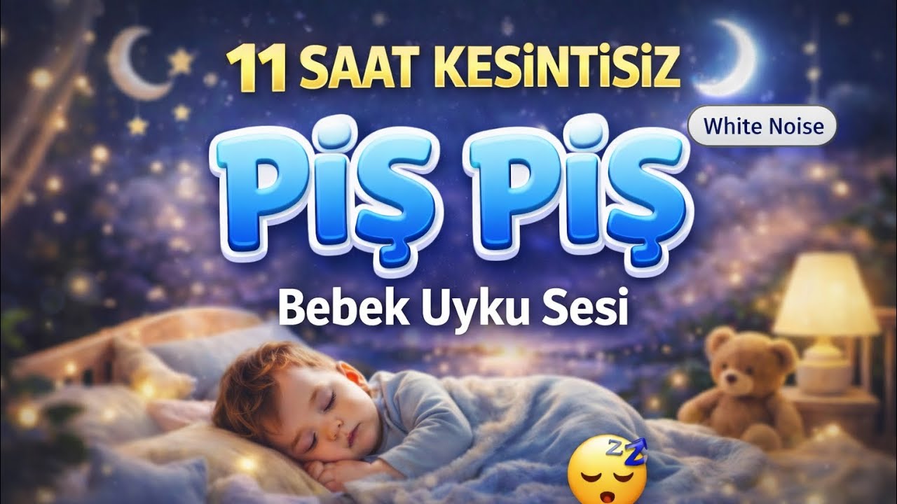 11 Saat Kesintisiz Piş Piş Piş | Müziksiz Bebek Uyku Sesi (White Noise) 😴 #baby #çocuk #uşaq