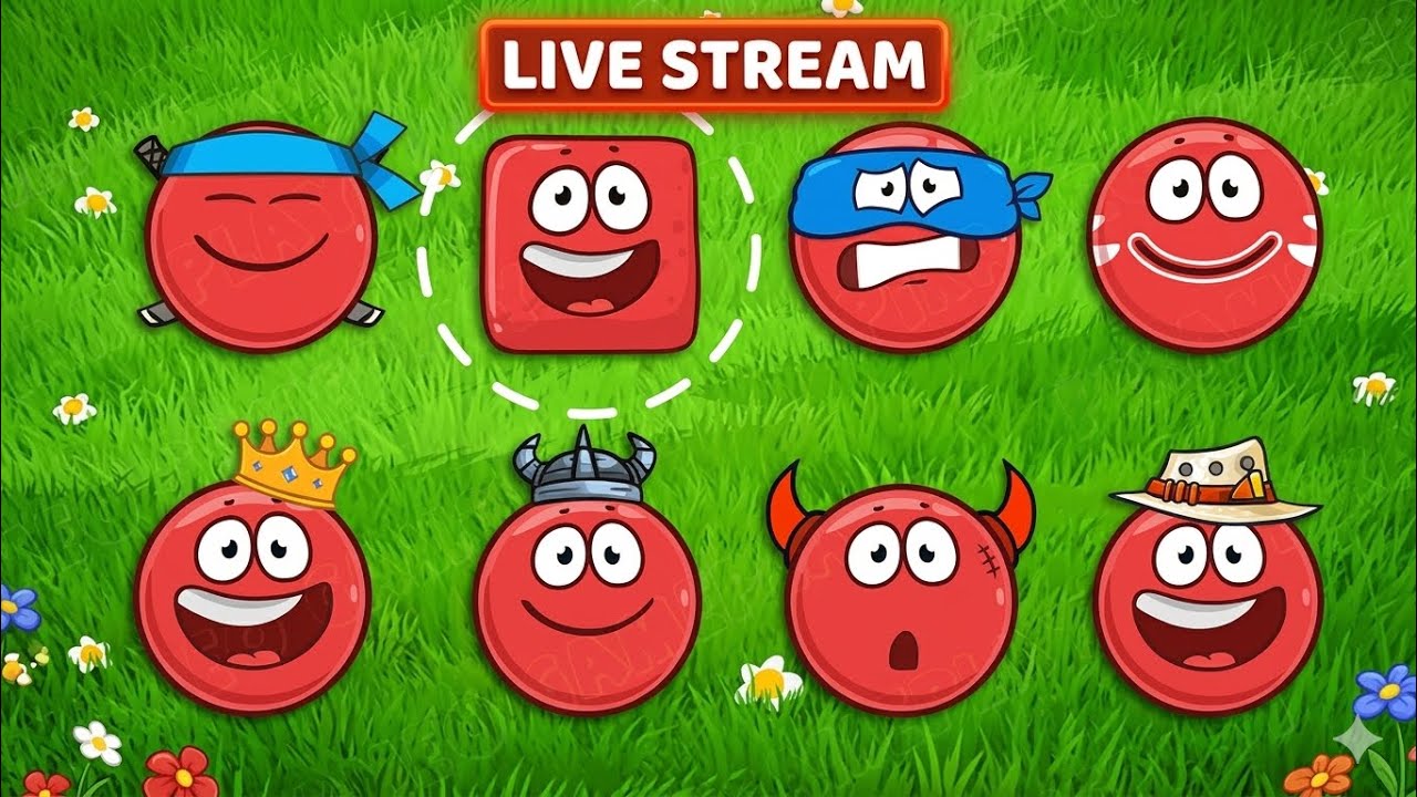 Red Ball 4, Talking Tom Friends, Om Nom, Among Us, Sponge Bob, Squid Game, Angry Birds #redball