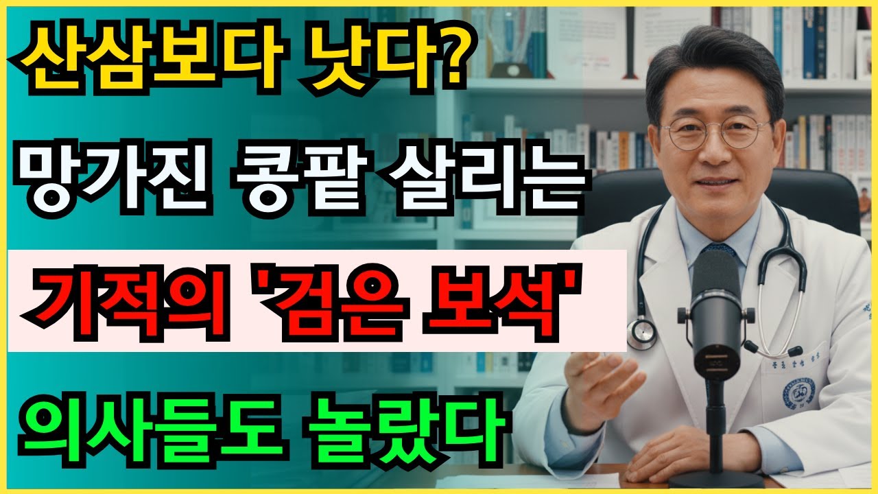산삼보다 낫습니다. 죽어가는 콩팥을 500% 되살리는 '검은 보석'의 정체? (의사 추천) #서리태
